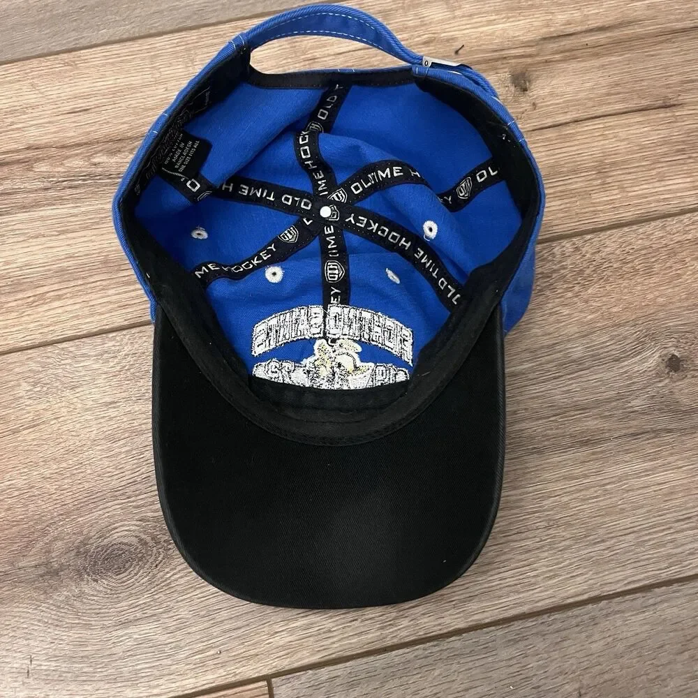 Vintage St Paul Minnesota Fighting Saints Hockey WHA Blue Strapback Hat Cap